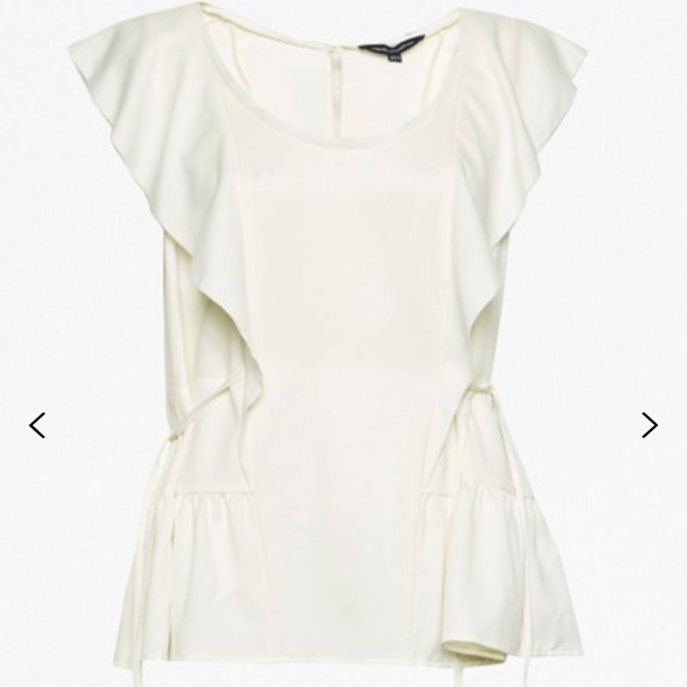 French connection Nia Drape Fluted Top